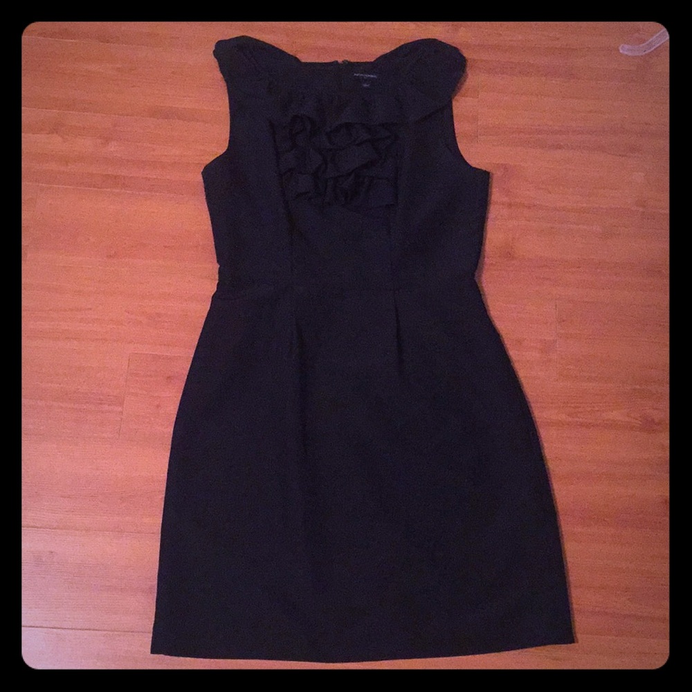 Banana Republic fancy black ruffle dress